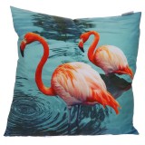 Decorative Flamingos Lake Cushion